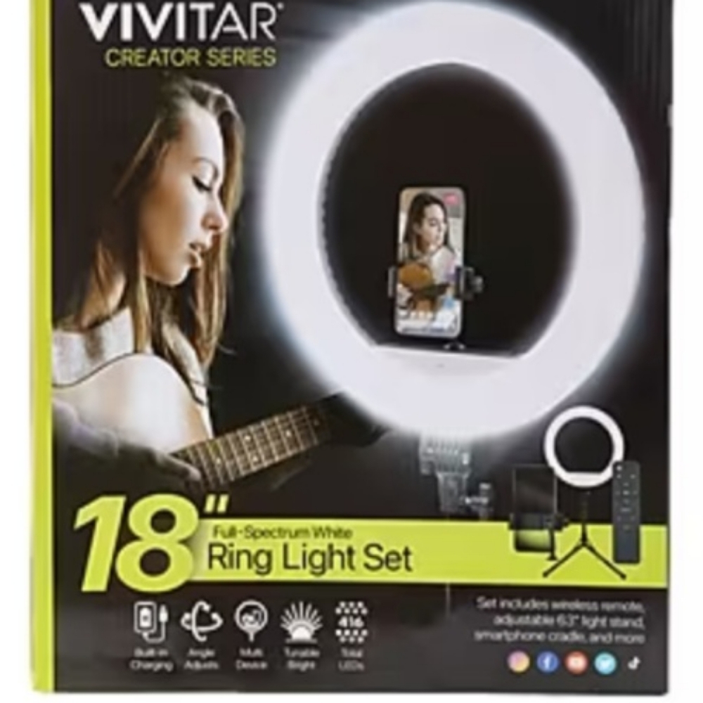 Vivitar creator series 18" ring light set